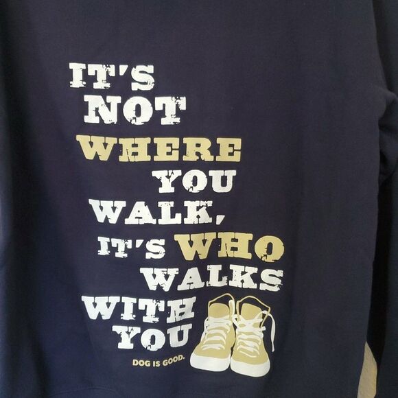 Dog is Good Men's Official Dog Walker Sweatshirt Hoodie Navy Blue Unisex Small - Picture 7 of 16